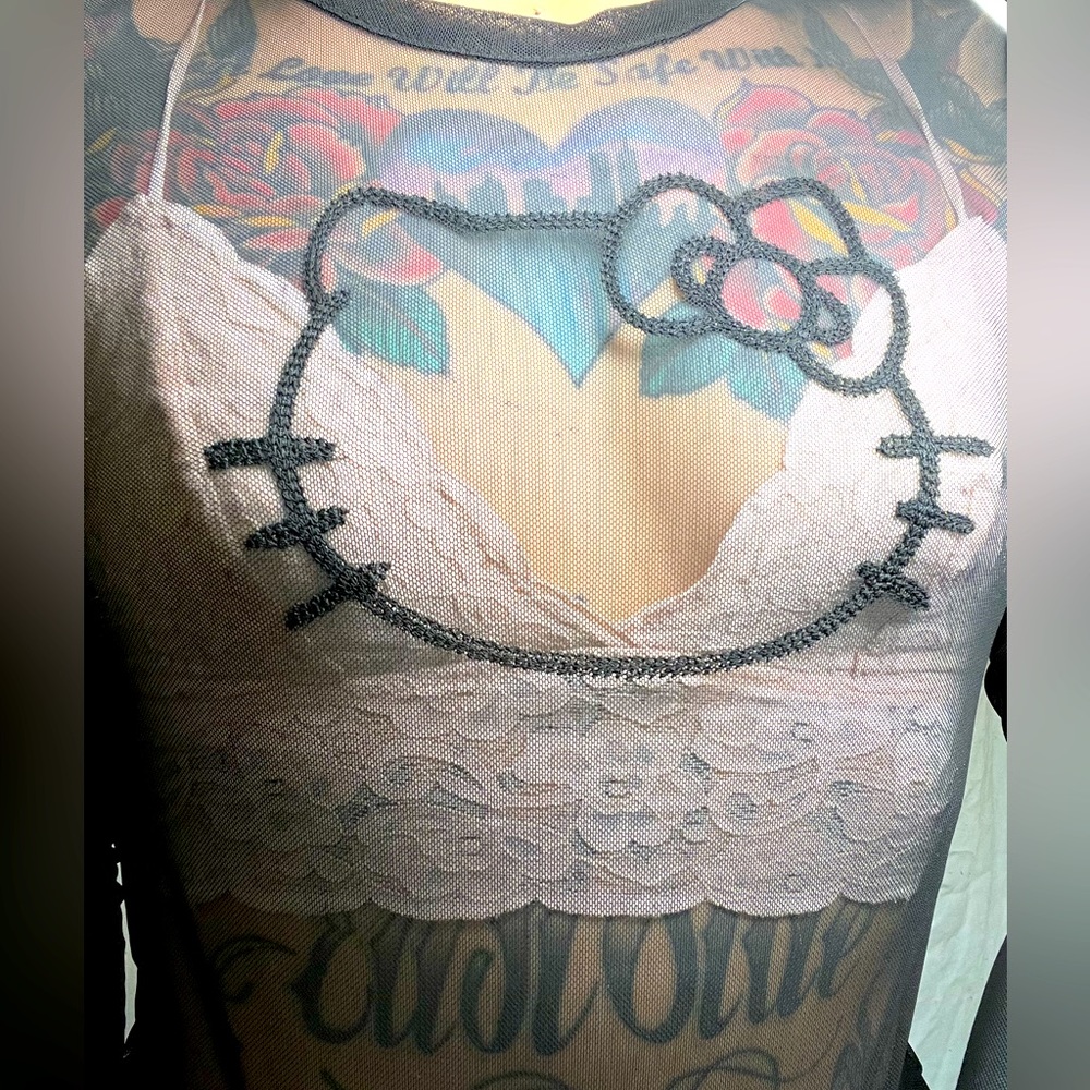 hello kitty x forever 21 sheer top